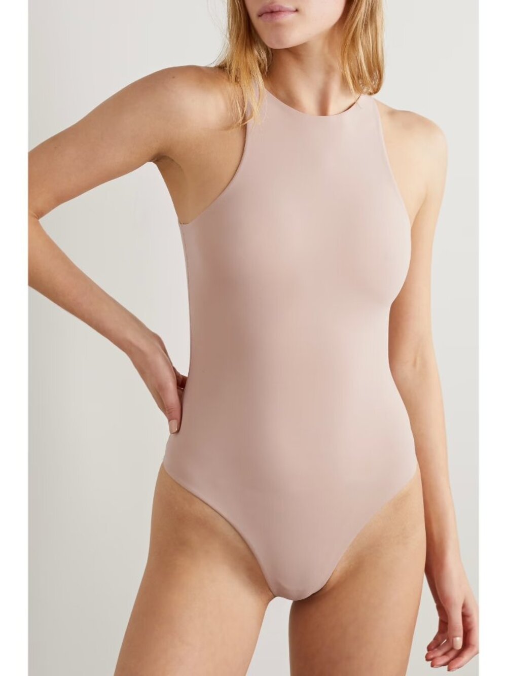 NWT SKIMS FITS EVERYBODY HIGH NECK BODYSUIT MICA - XL